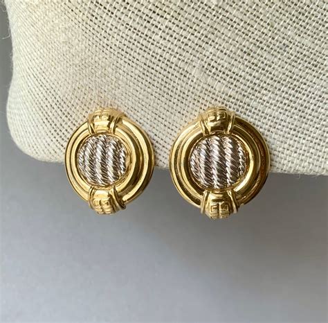 givenchy rose gold hoop earrings|Givenchy gold earrings vintage.